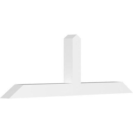 Ekena Millwork Portland Architectural Grade PVC Gable Bracket, 60"W x 20"H x 4"D x 4"F, 8/12 Pitch GBP060X20X0404POR00